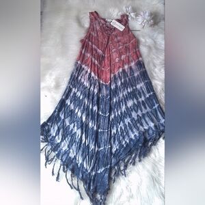 Cute Options Tie Dye Cover Up Free Size